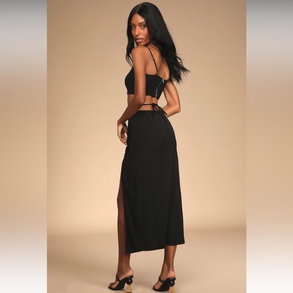 Lulu’s black 2 piece skirt set - size M - Picture 3 of 6